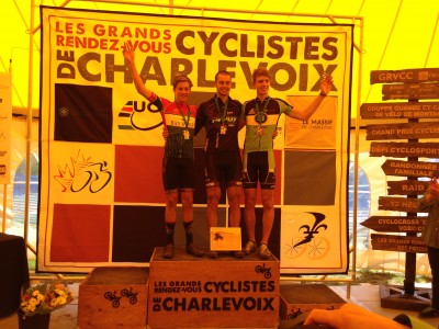 Rhys with a silver medal in the XC Crit